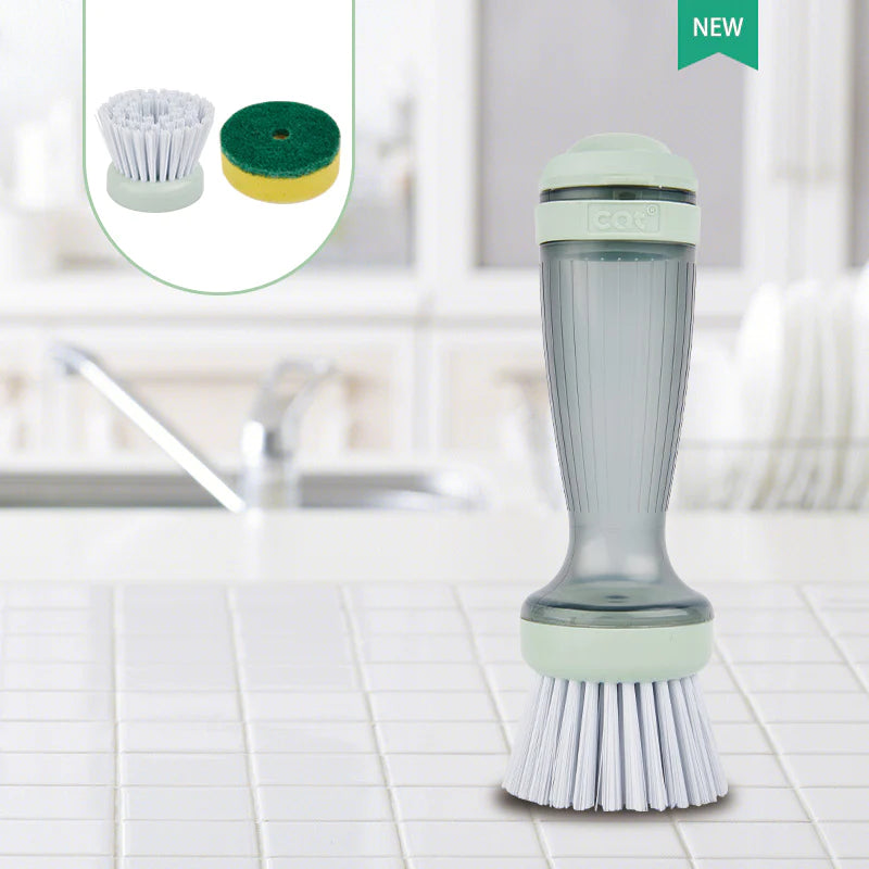 Pot & Pan Scrub Brush – Built-In Soap Dispenser for Easy Cleaning